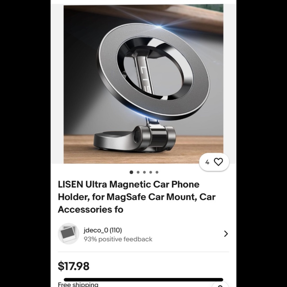 Silver Phone Holder Ring
